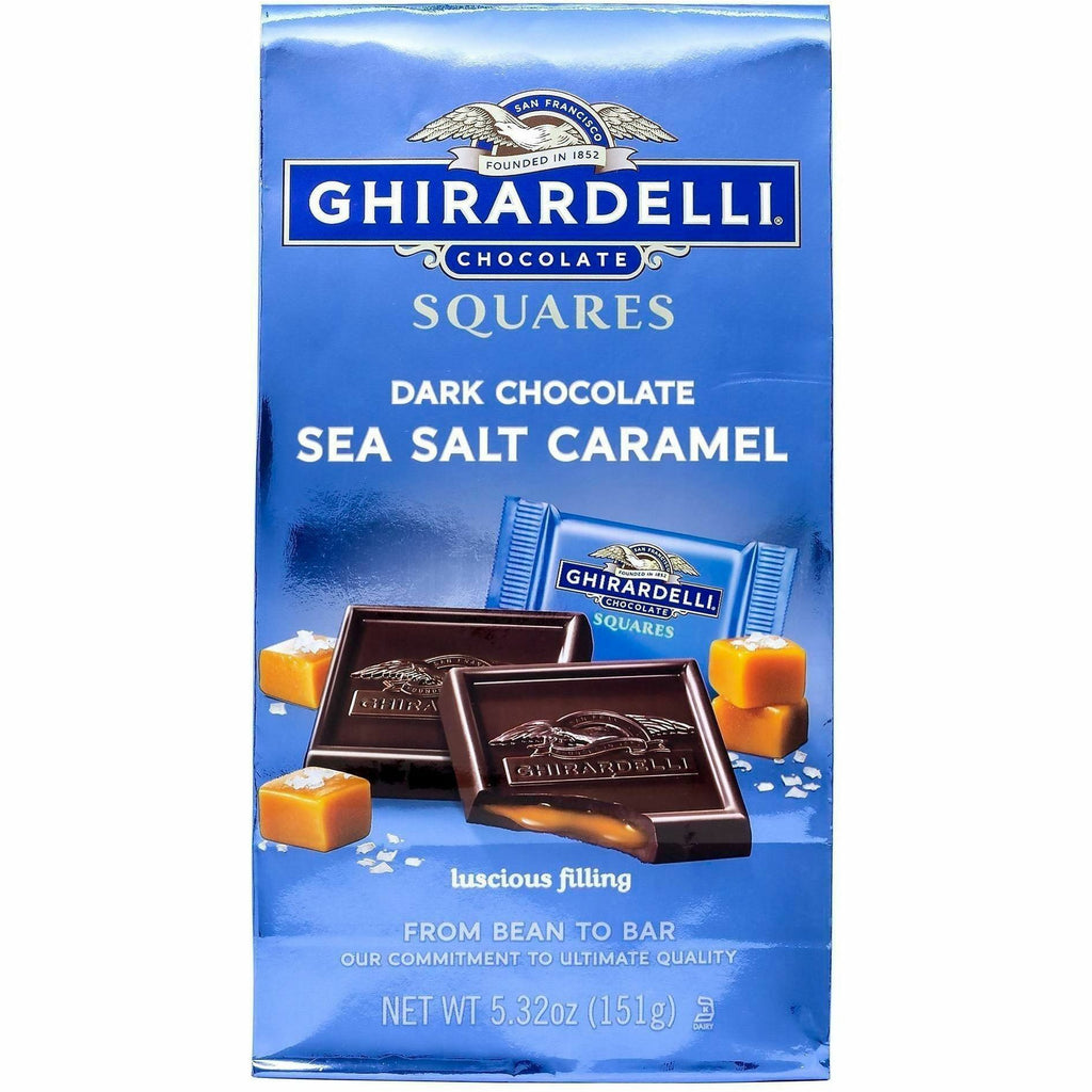 Green Rabbit Ghirardelli Dark Chocolate Sea Salt Caramel Squares