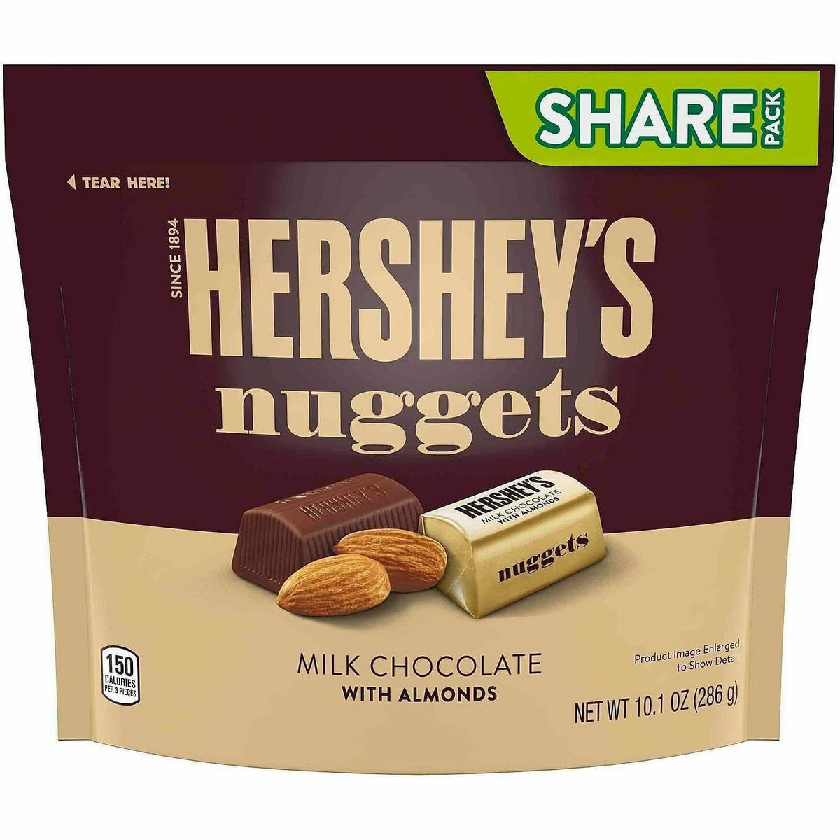Green Rabbit Hershey's Nuggets Milk Chocolate with Almonds