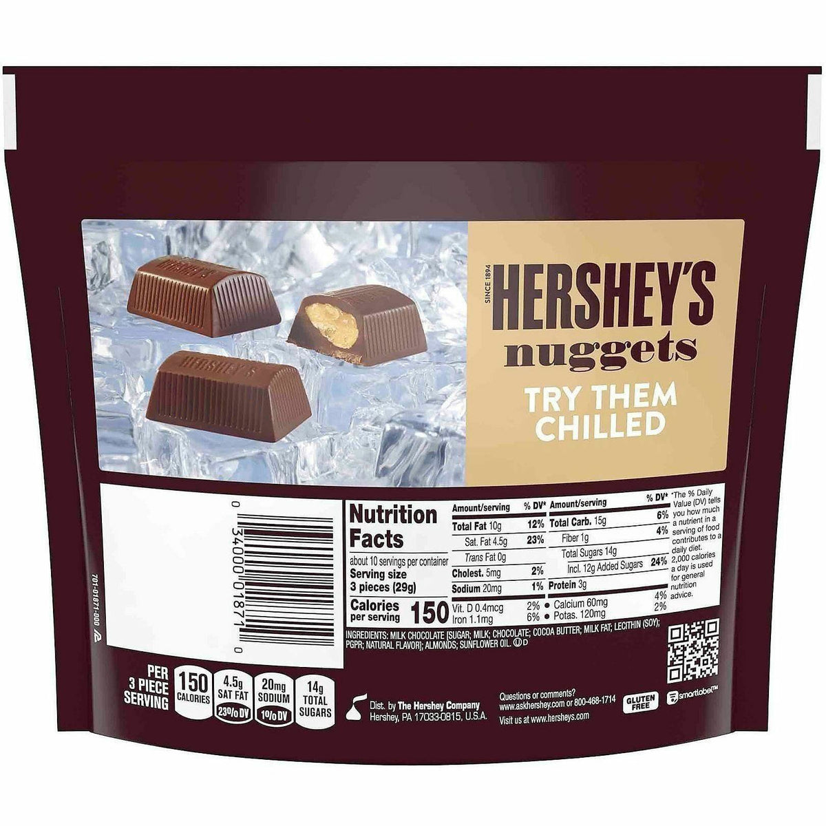 Green Rabbit Hershey's Nuggets Milk Chocolate with Almonds