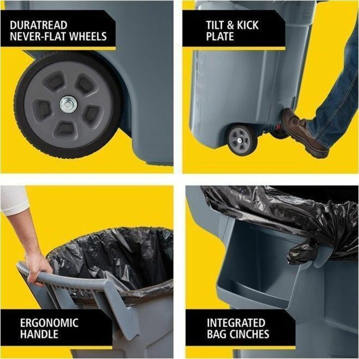 Rubbermaid Commercial Vented Wheeled Brute Container