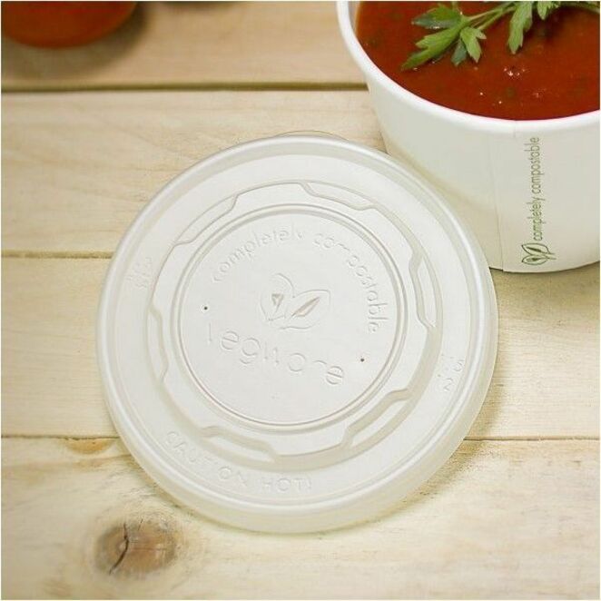 Vegware Flat Hot Lids for Soup Containers