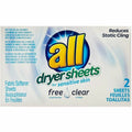 All free & clear Single-Use Dryer Sheets