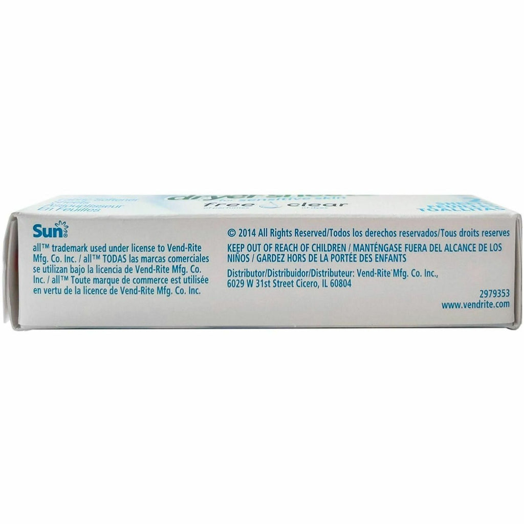 All free & clear Single-Use Dryer Sheets