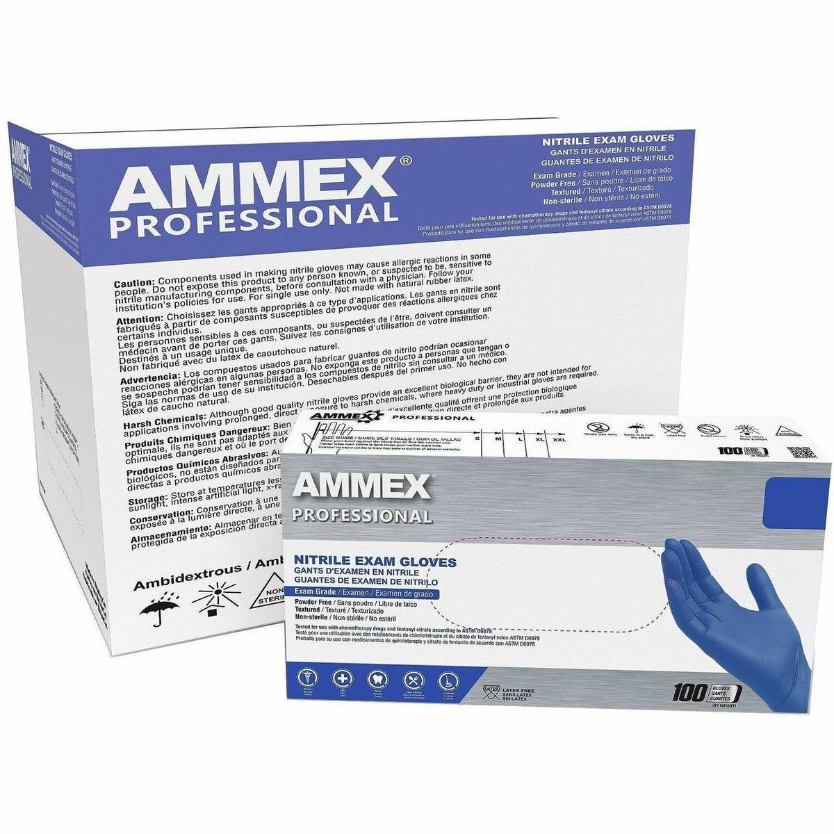 Ammex Nitrile Powder-Free Exam Gloves