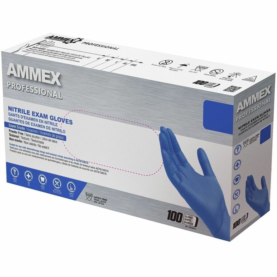 Ammex Nitrile Powder-Free Exam Gloves