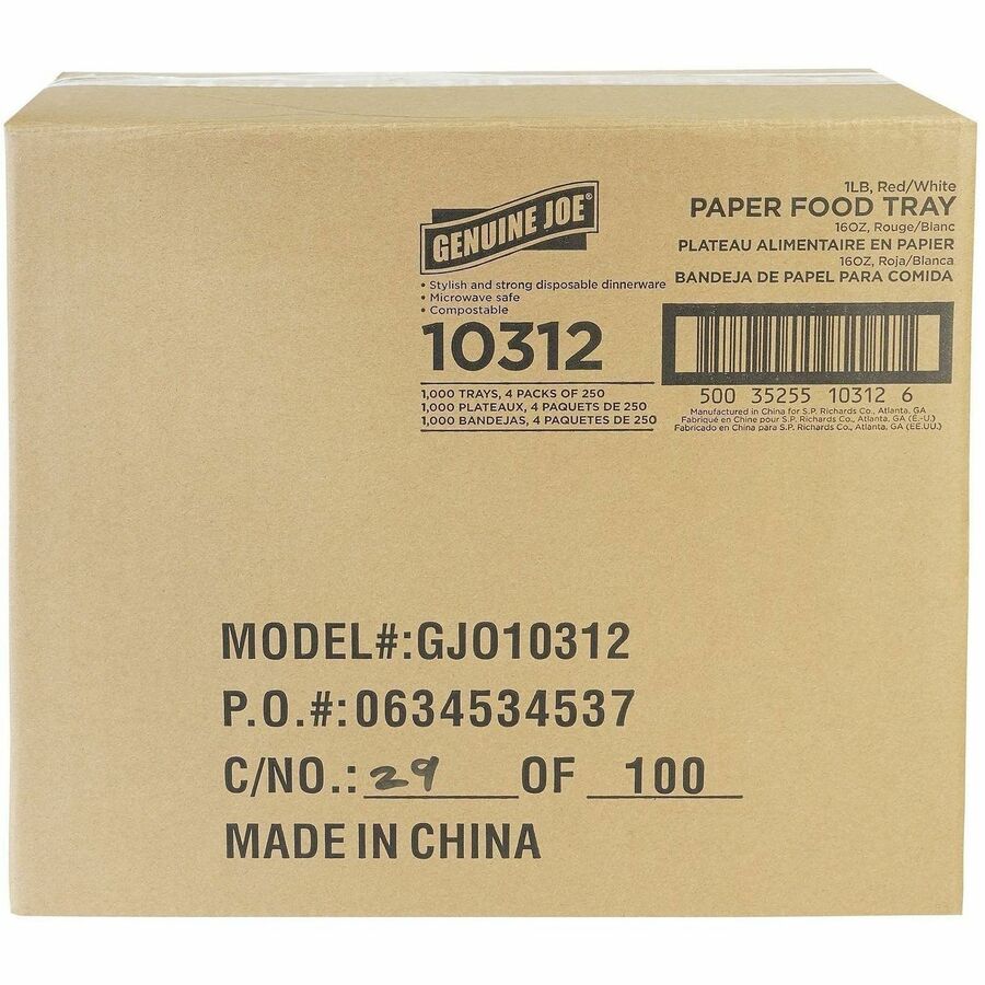 Genuine Joe Paper Food Tray