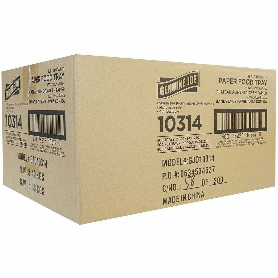Genuine Joe Paper Food Tray