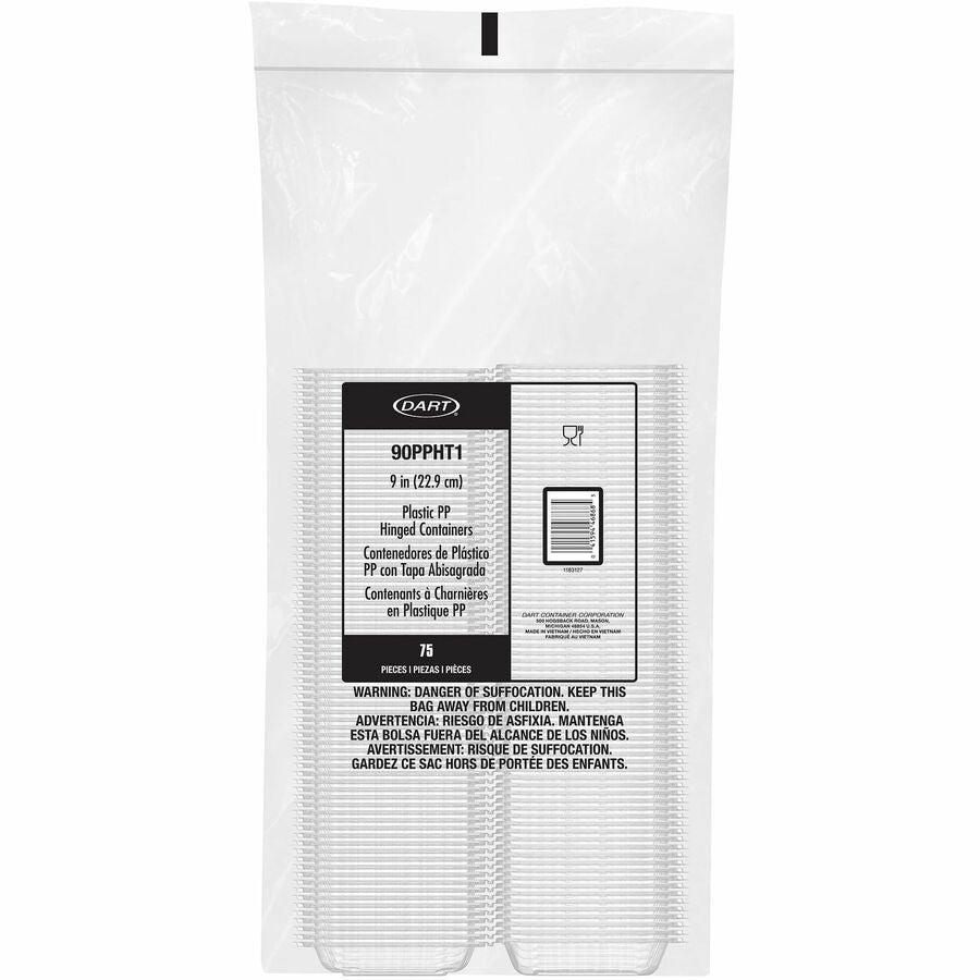 Dart 9" Hinged Food Container
