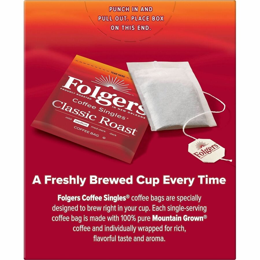 Folgers® Bag, Instant, Packet Singles Medium-Roast Coffee Bags