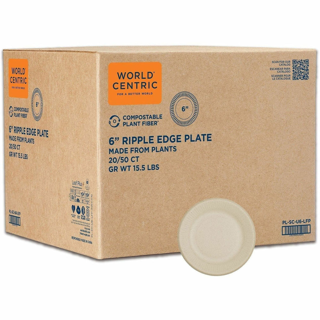 World Centric Compostable Fiber Plate