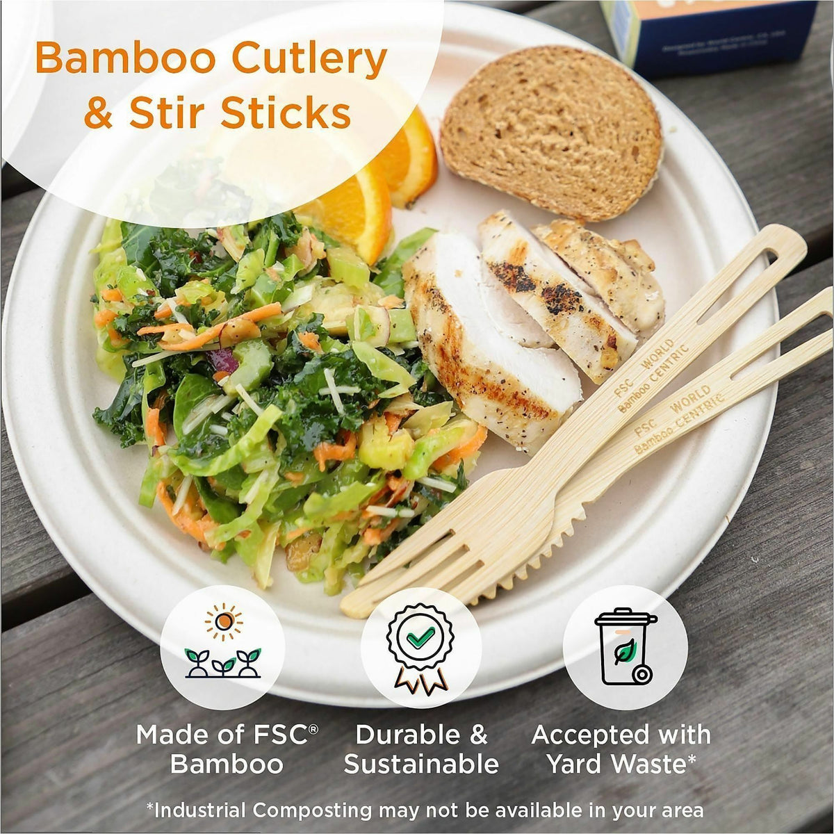 World Centric Compostable Bamboo Stir Sticks
