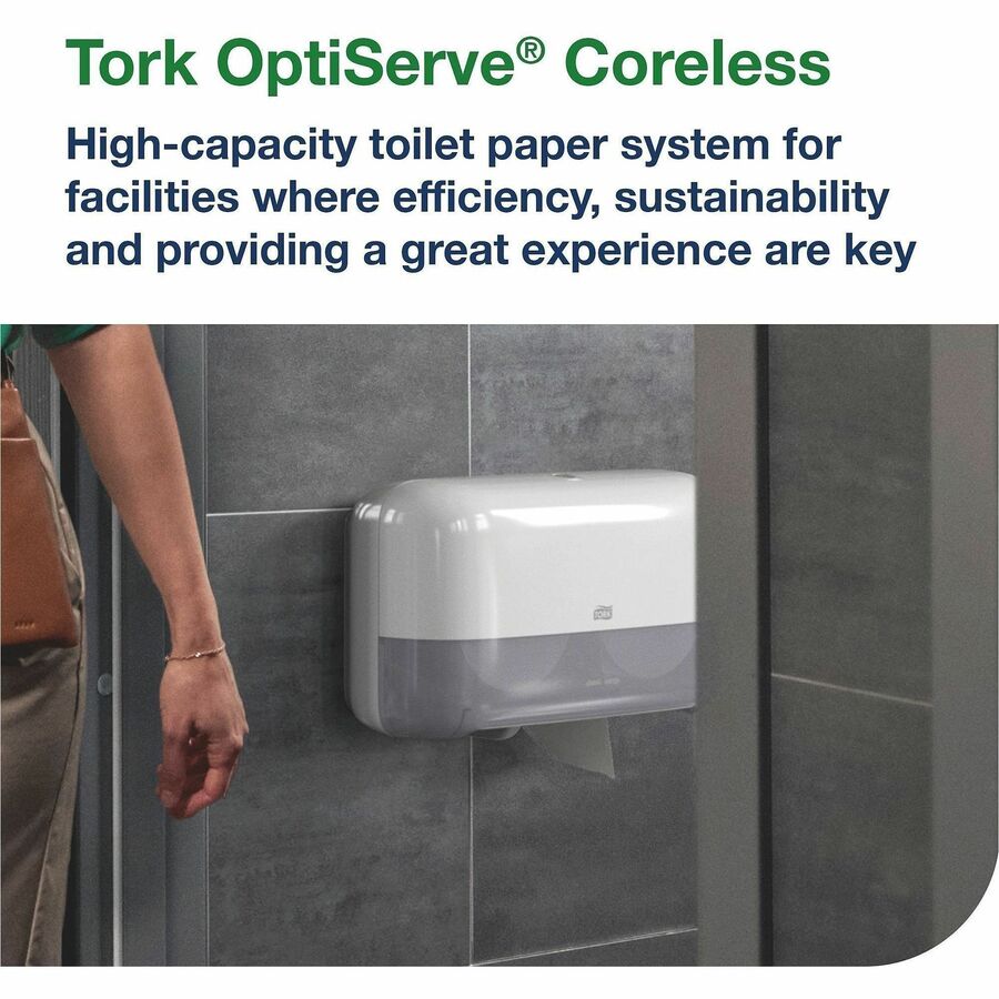 TORK OptiServe Coreless 2-Roll Bath Tissue System