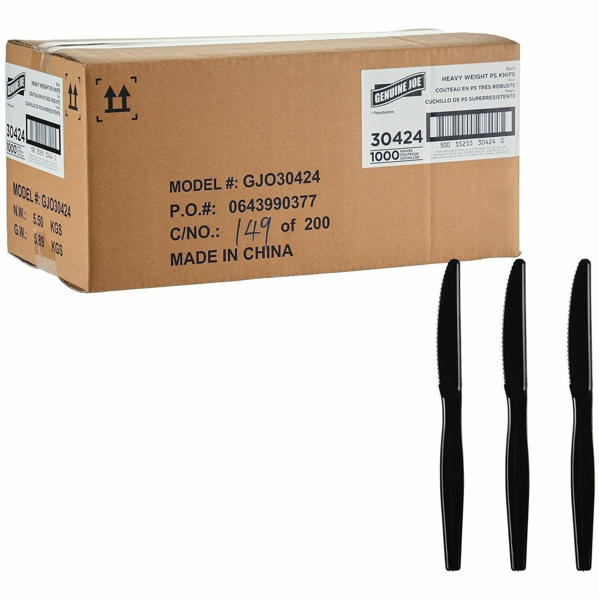 Genuine Joe Disposable Polystyrene Cutlery
