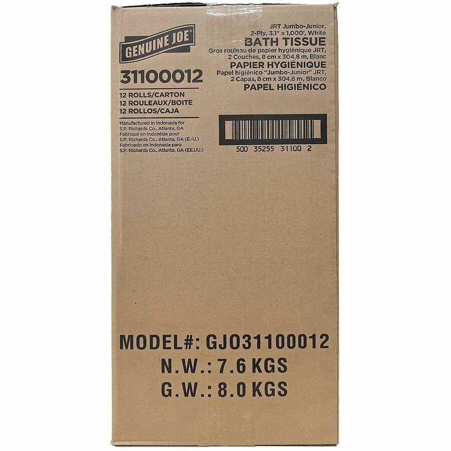 Genuine Joe Jumbo 2-Ply Bathroom Tissue