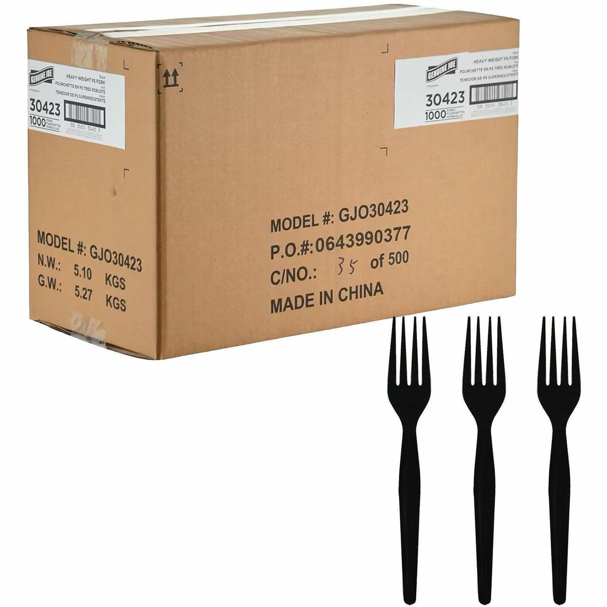 Genuine Joe Disposable Polystyrene Cutlery