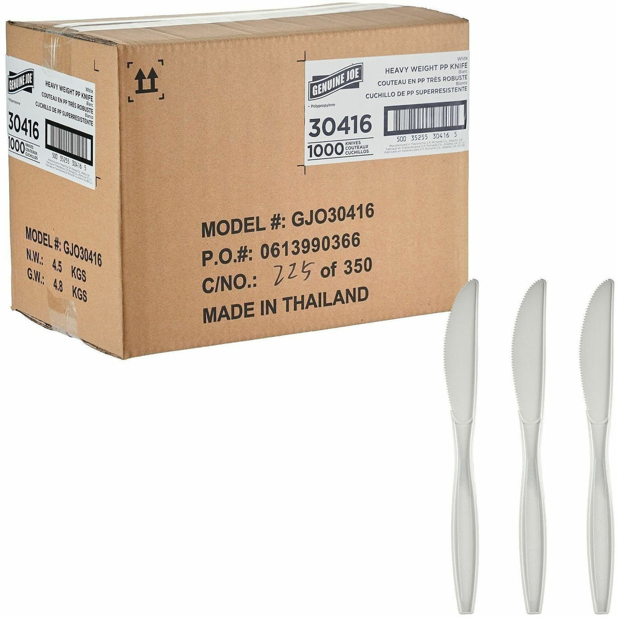 Genuine Joe Heavy-Weight Polypropylene Cutlery