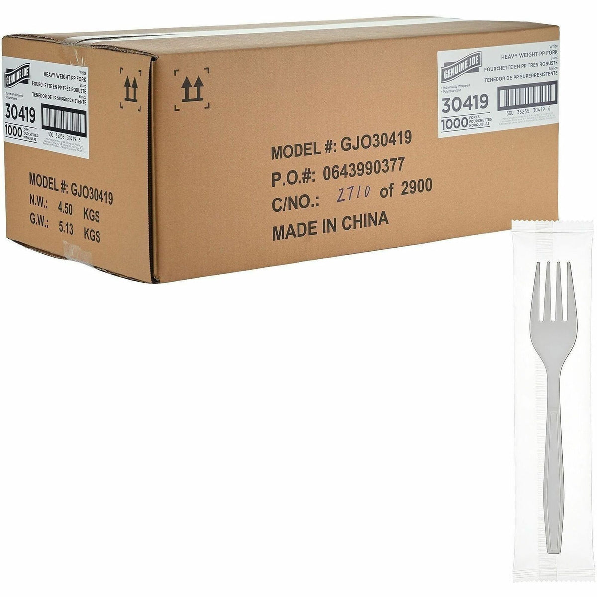 Genuine Joe Heavy-Weight Polypropylene Cutlery