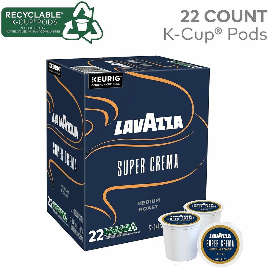 Lavazza K-Cup, Pod, Ground Super Crema K-Cup Coffee Pods