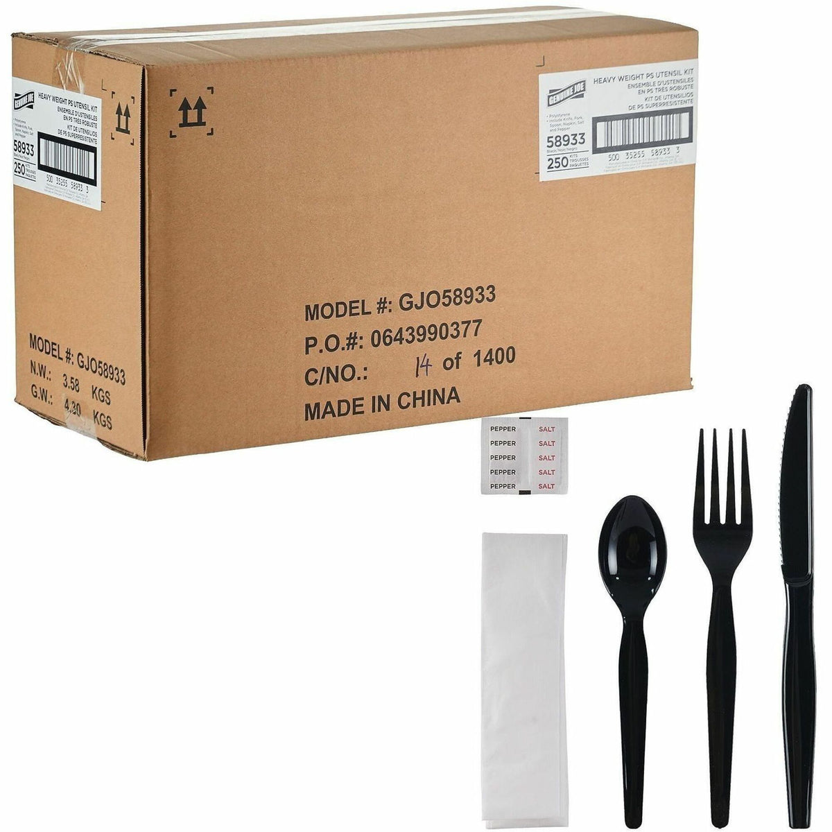 Genuine Joe 6-Piece Heavyweight Utensil Kit