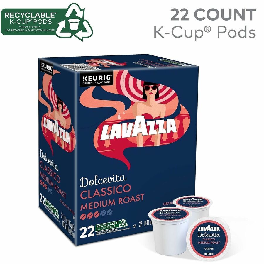 Lavazza K-Cup, Pod, Ground Dolcevita Classico K-Cup Coffee Pods