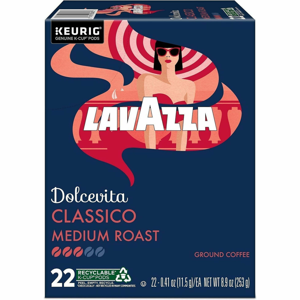 Lavazza K-Cup, Pod, Ground Dolcevita Classico K-Cup Coffee Pods