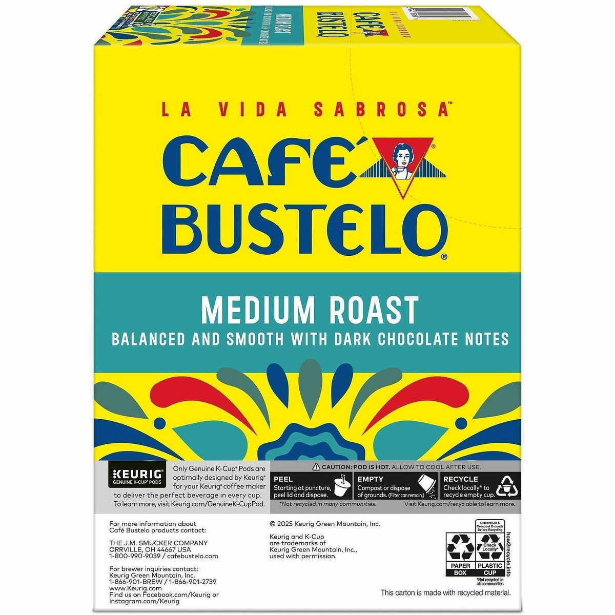 Café Bustelo K-Cup, Pod Medium-Roast K-Cup Coffee Pods
