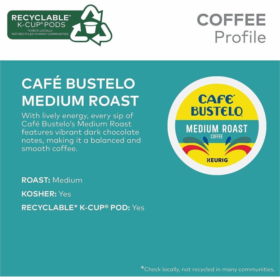 Café Bustelo K-Cup, Pod Medium-Roast K-Cup Coffee Pods