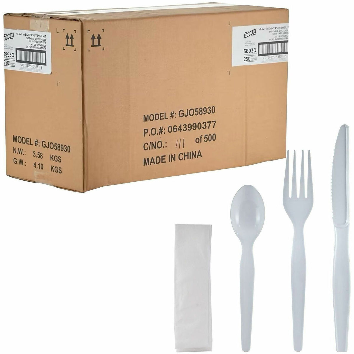 Genuine Joe 4-Piece Heavyweight Utensil Kit
