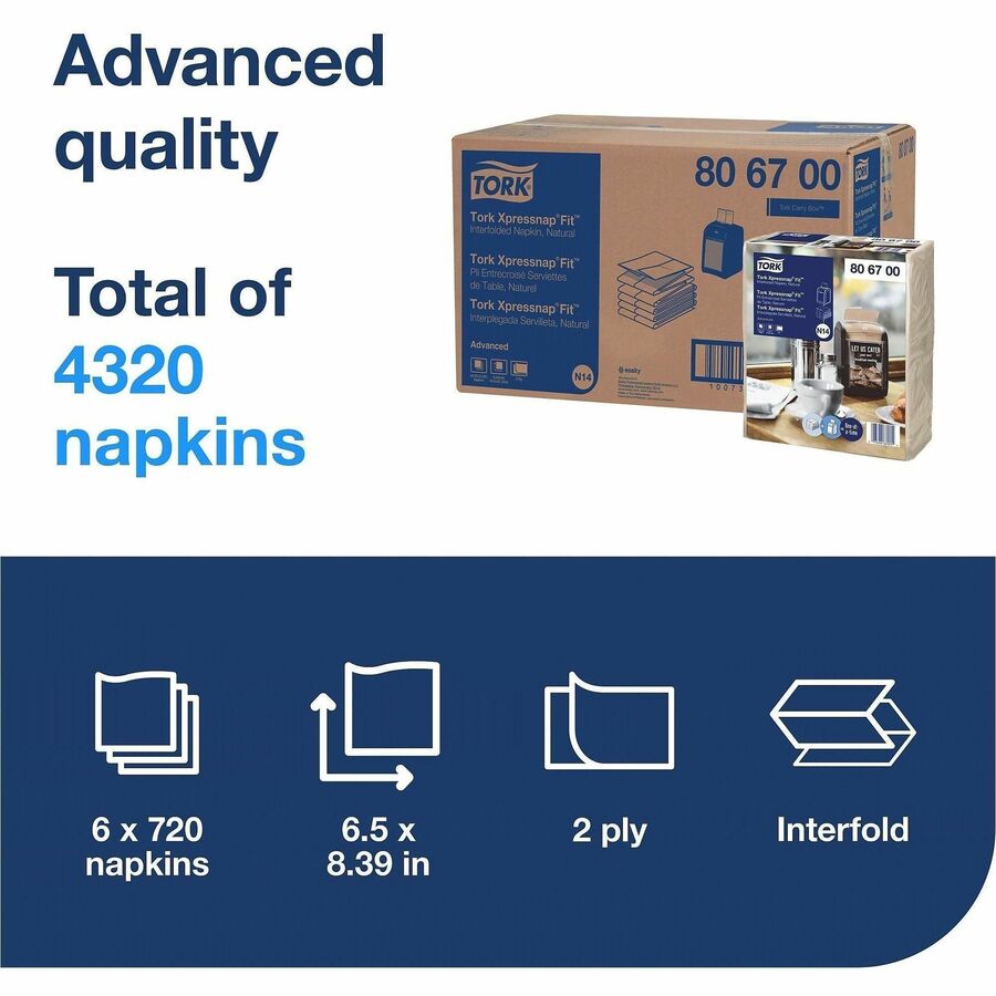 TORK Xpressnap Fit Dispenser Napkins
