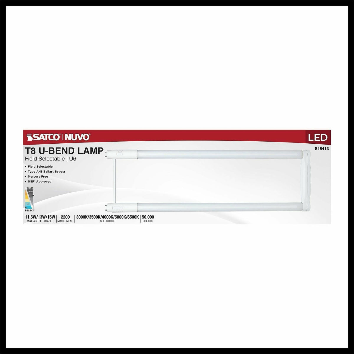 Satco LED Filament U-Bend Bulb