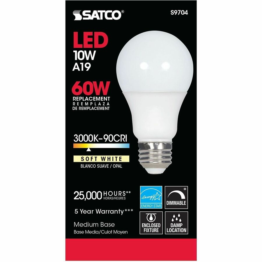 Satco A19 LED Frosted Bulb