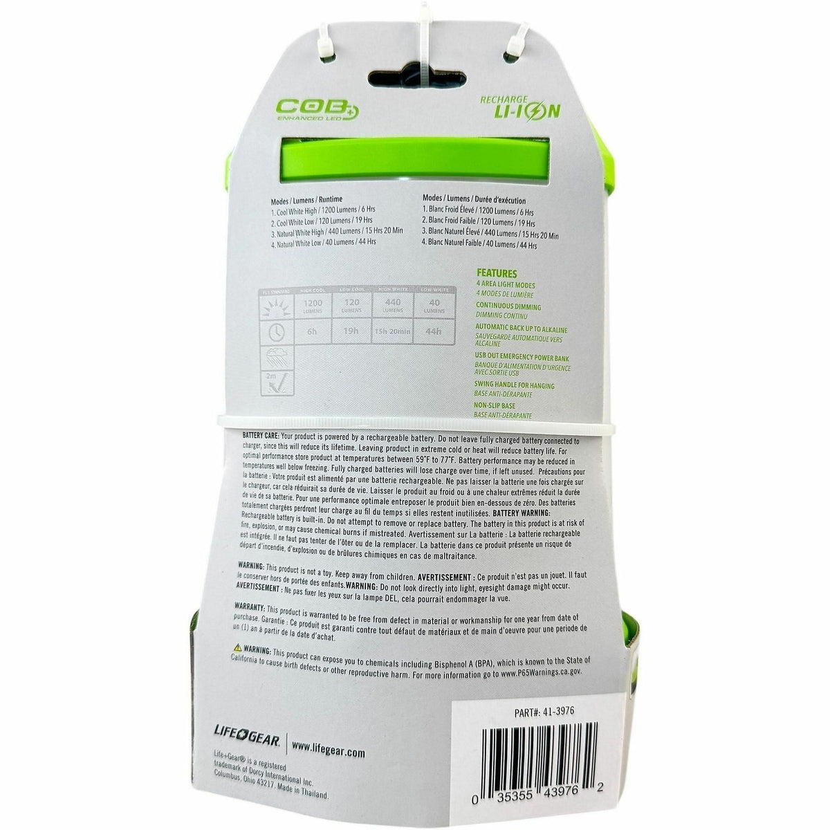 Life+Gear Hybrid USB-Rechargeable Lantern