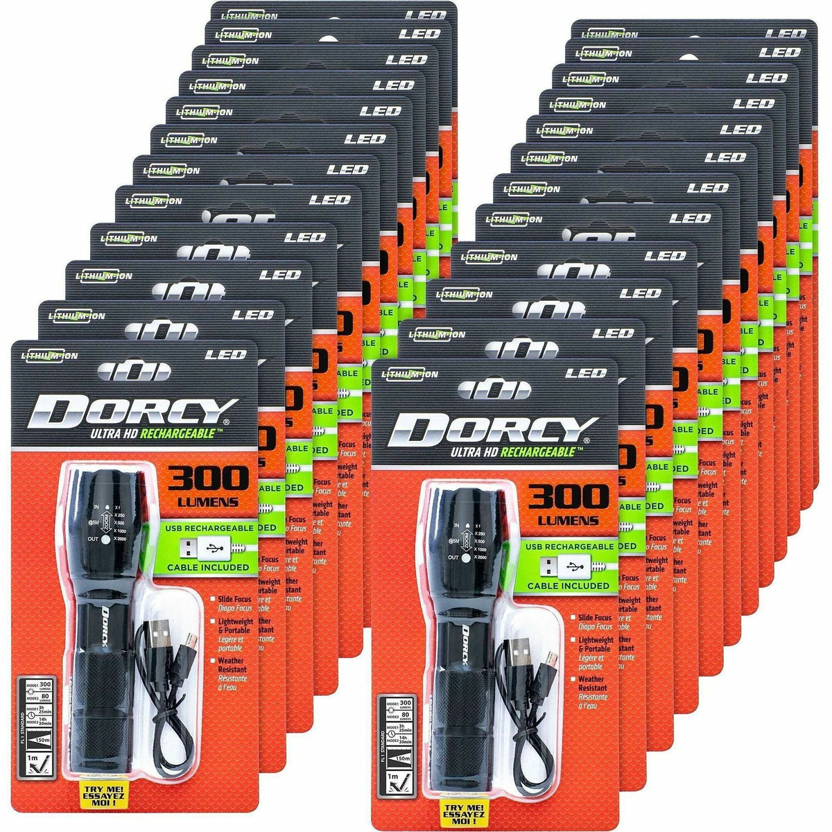 Dorcy 300 Lumen Ultra HD USB Flashlight