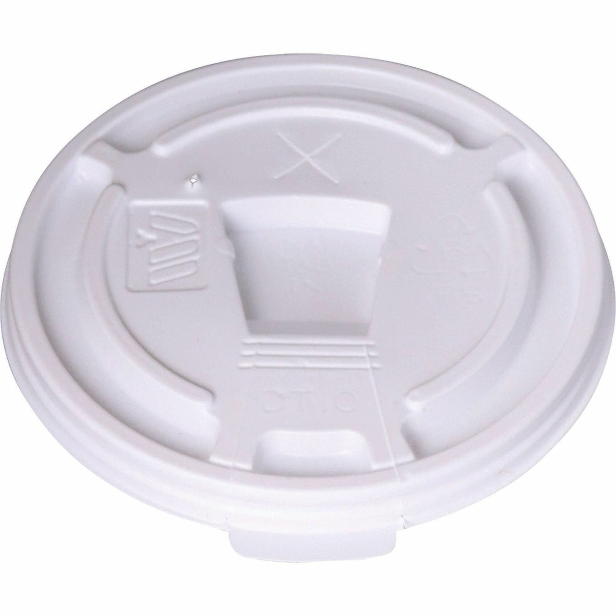 Genuine Joe Plastic Lids with Reclosable Slot