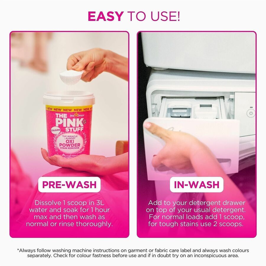 The Pink Stuff Laundry Oxi Powder Stain Remover