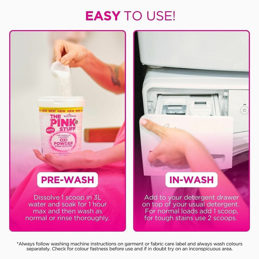 The Pink Stuff Laundry Oxi Powder Stain Remover