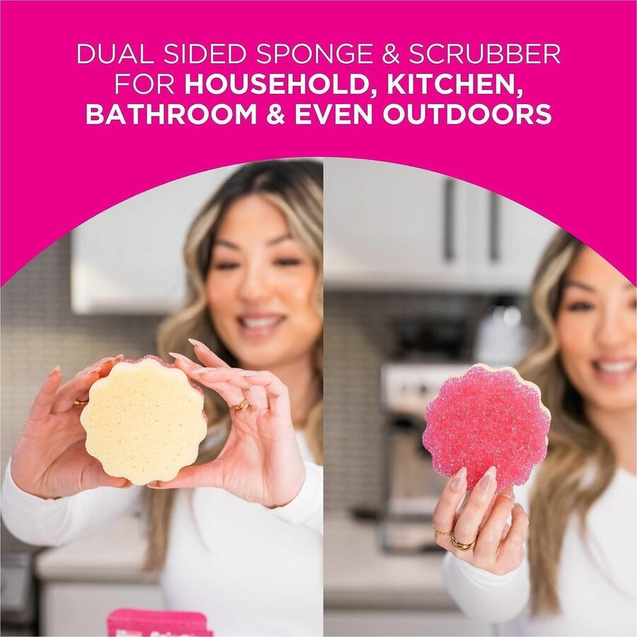 The Pink Stuff Sqeezy Dual Sided Sponge & Scrubber