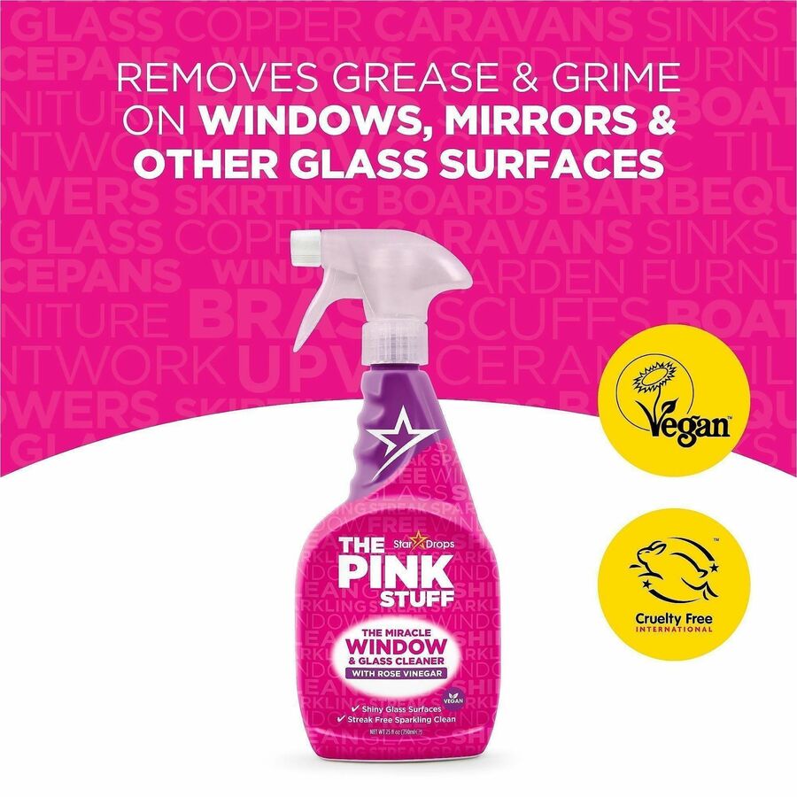 The Pink Stuff Window Cleaner with Rose Vinegar