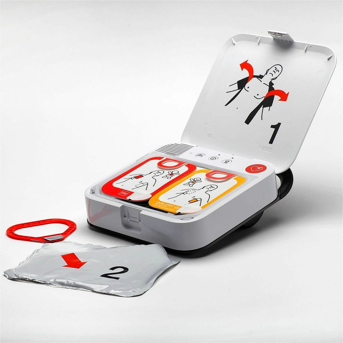 CARDIACT Alarmed LIFEPAK CR2 Semi-Auto English AED Kit with USB