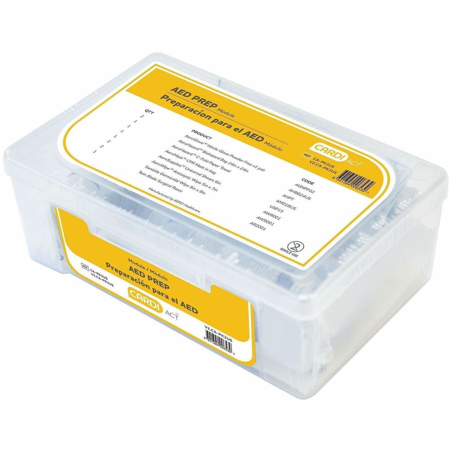 CARDIACT Alarmed LIFEPAK CR2 Semi-Auto English AED Kit with USB
