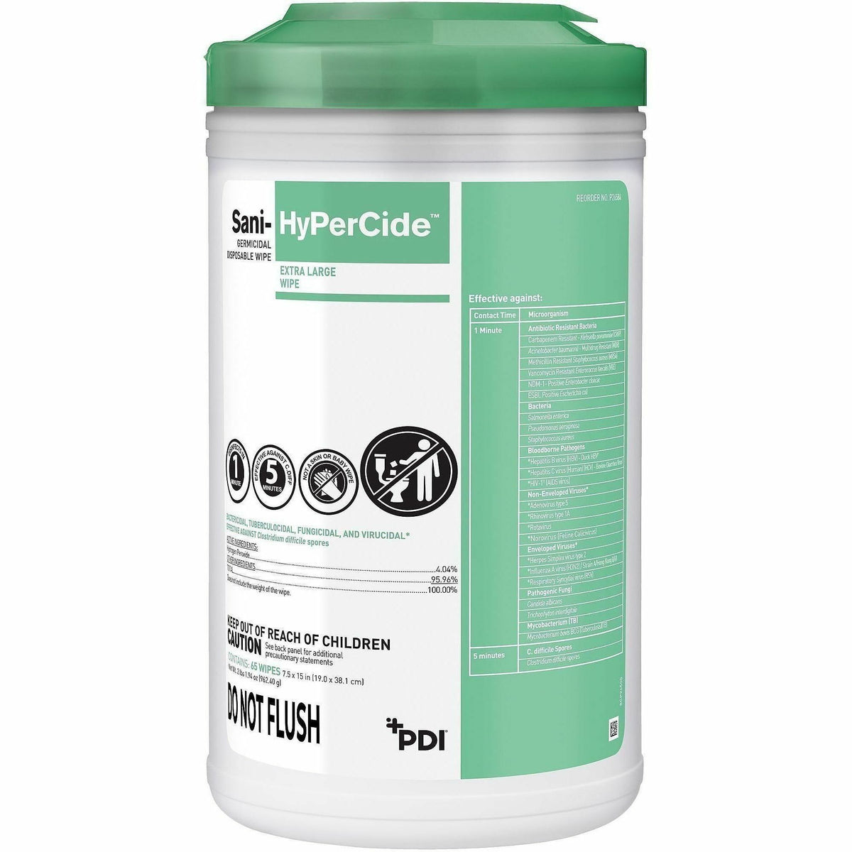 PDI Sani-HyPerCide Germicidal Disposable Wipes