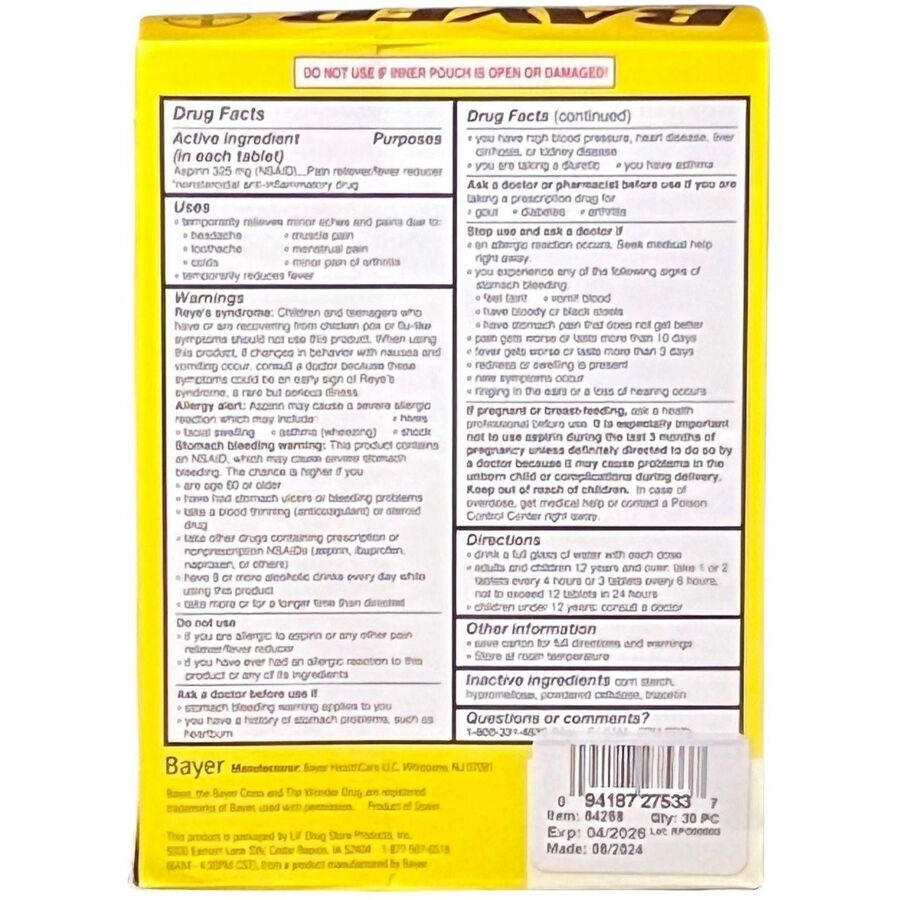 Lil' Drug Store Bayer Genuine Aspirin