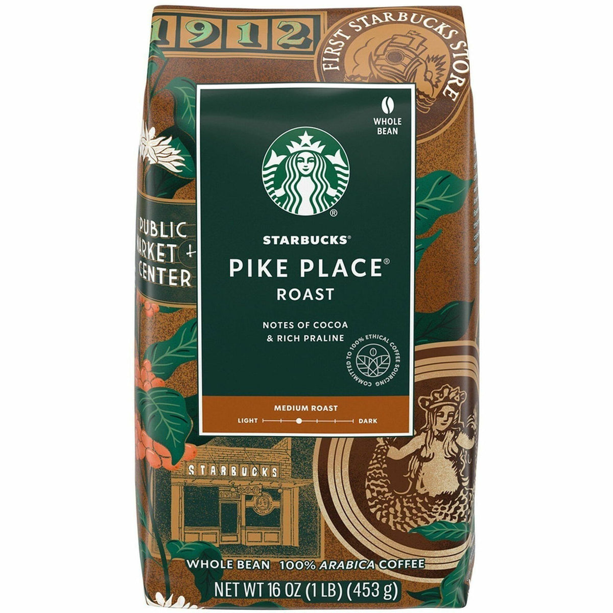 Starbucks Whole Bean Pike Place Roast Coffee