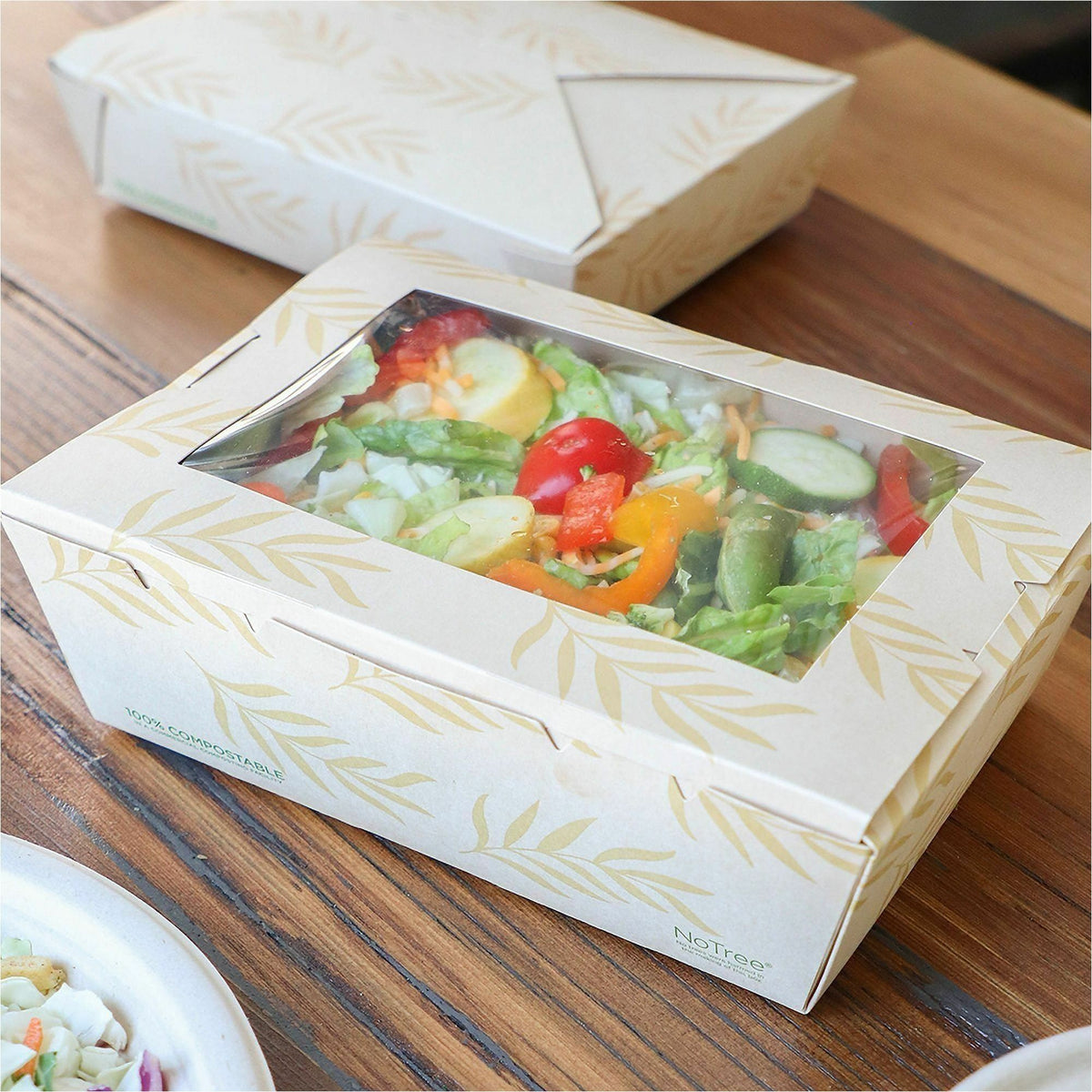 No Tree 46oz Paper Folded Takeout Containers