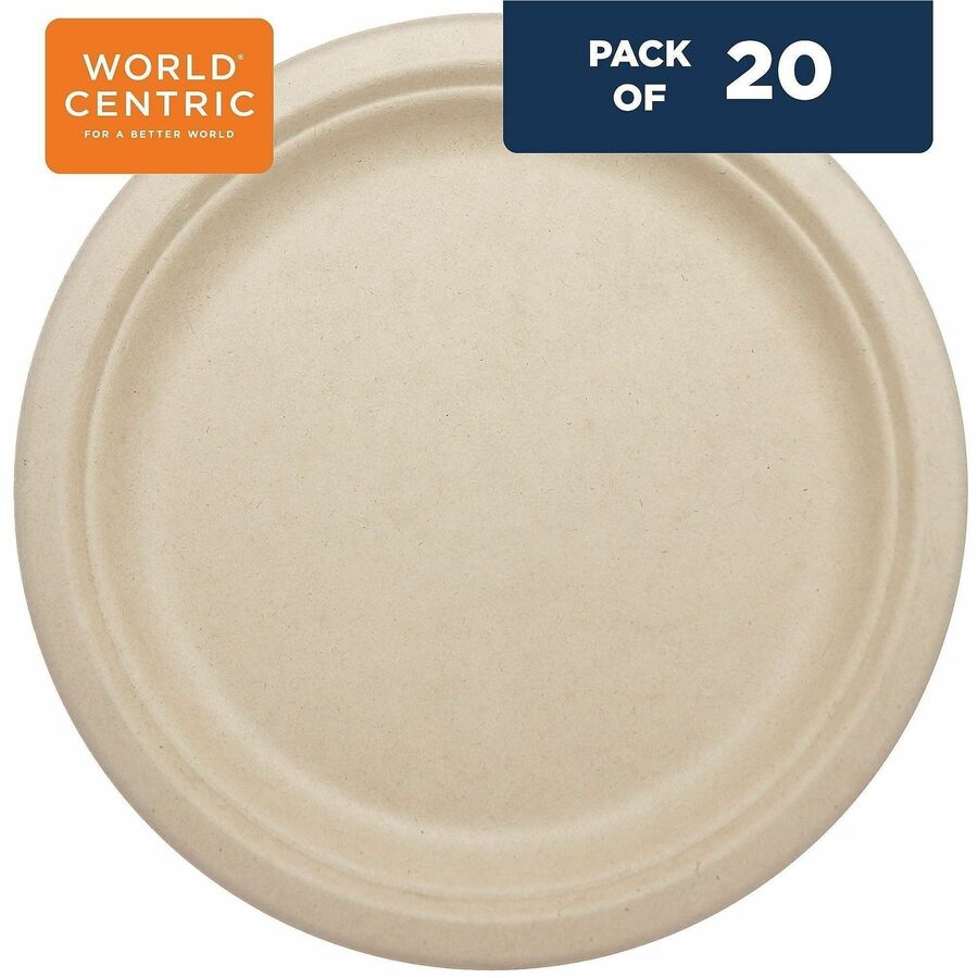 World Centric 10" Compostable Fiber Plates