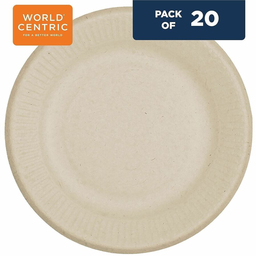 World Centric 6" Compostable Fiber Plates