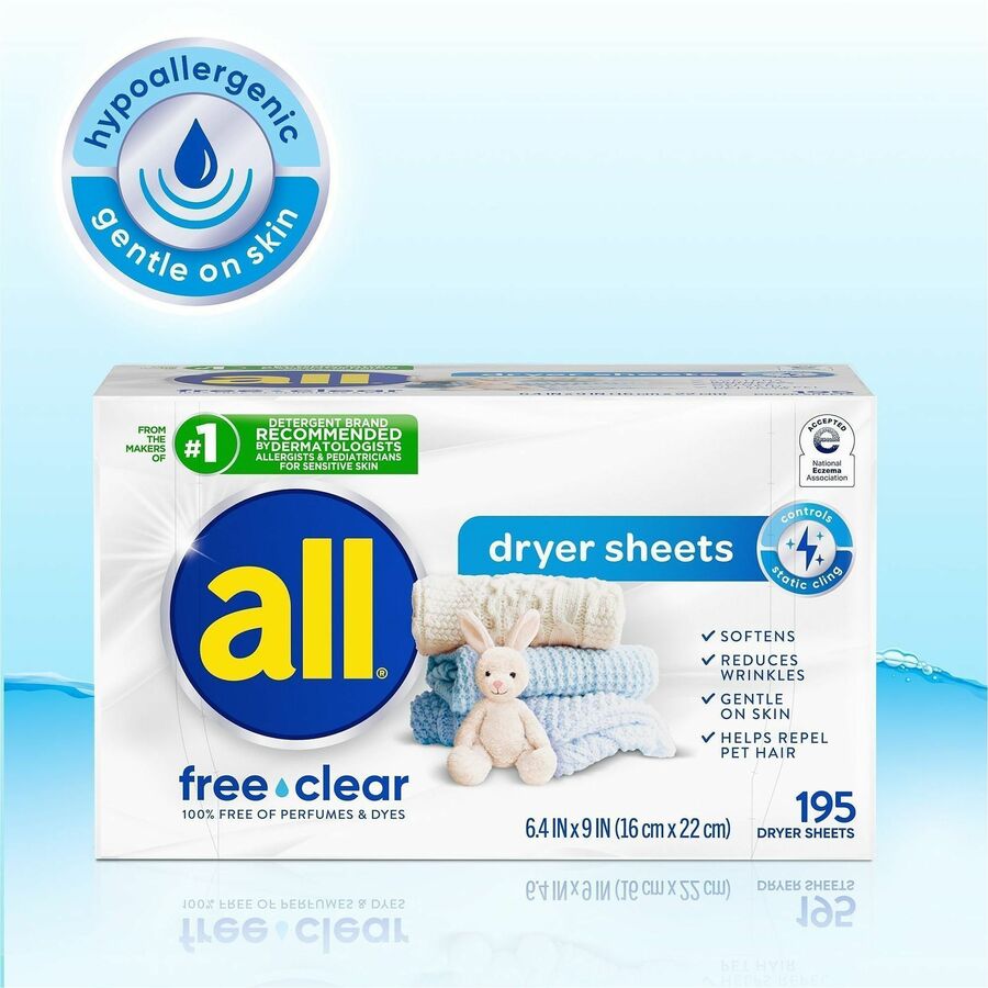 all Free clear Dryer Sheets