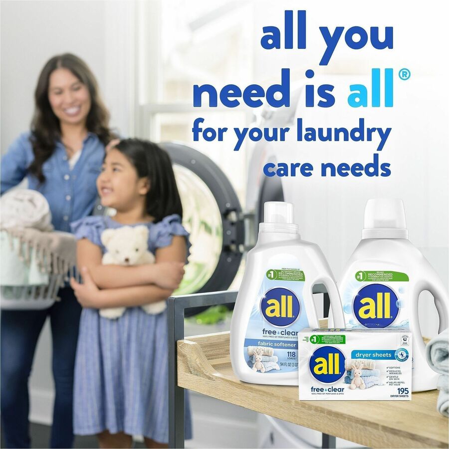 all Free clear Dryer Sheets