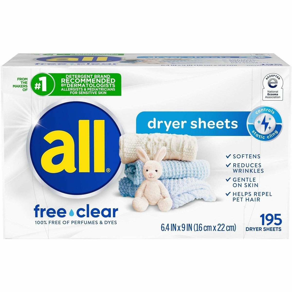 all Free clear Dryer Sheets
