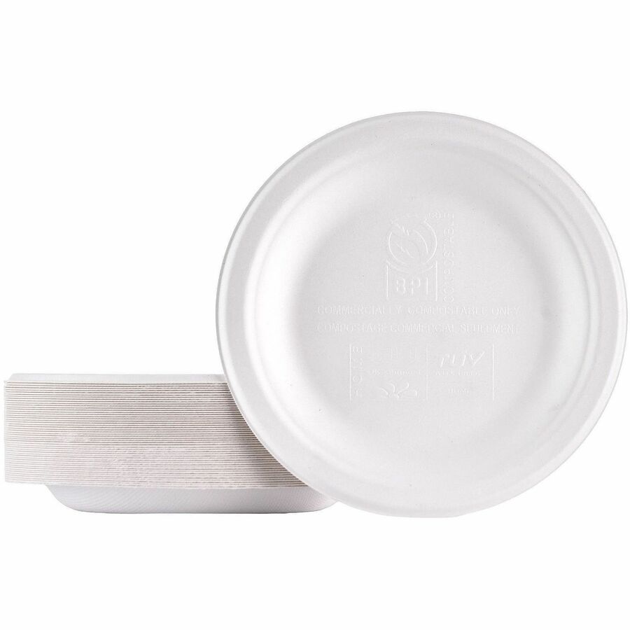 Genuine Joe BPI Certified Compostable Paper Plate